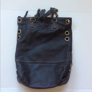 BCBG Maxazria Handbag Brown Leather Satchel Tote